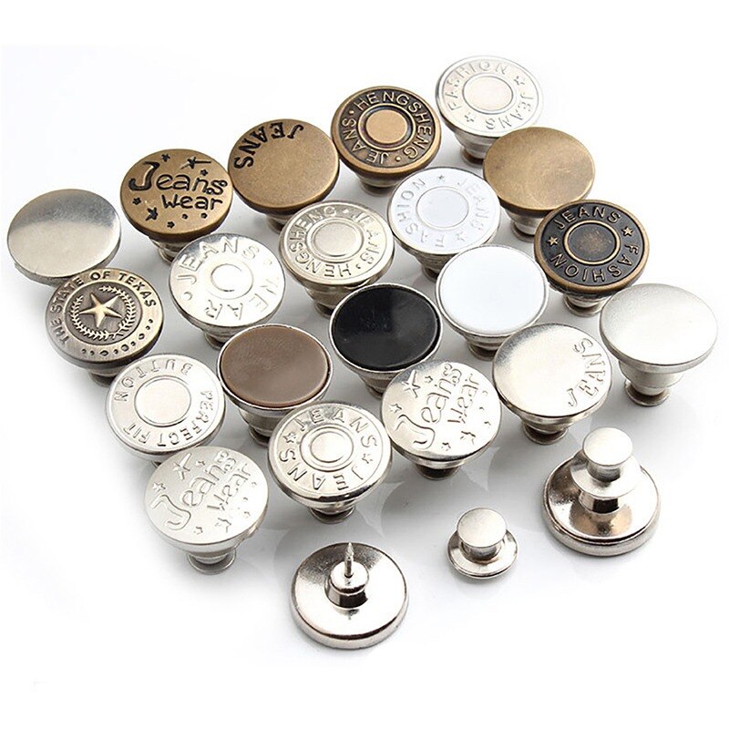 Broche de pantalon rétractable pour Jeans, boutons en métal détachables, bouton rétractable, boucles sans couture, ajustement parfait, réduit la taille