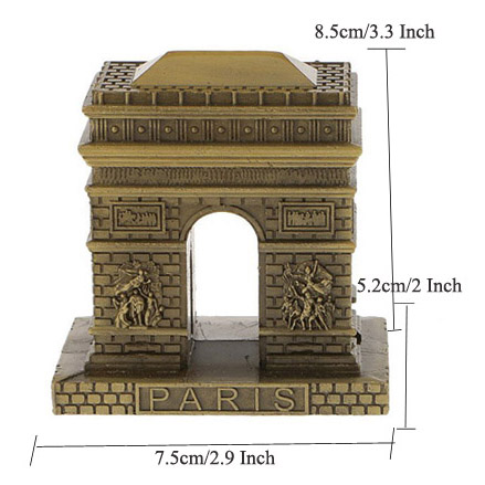 ERMAKOVA estatuilla de arquitectura de Metal, estatua de recuerdo de edificio de monumentos de fama mundial, decoración de escritorio para el hogar y la Oficina, de Navidad: Blanco