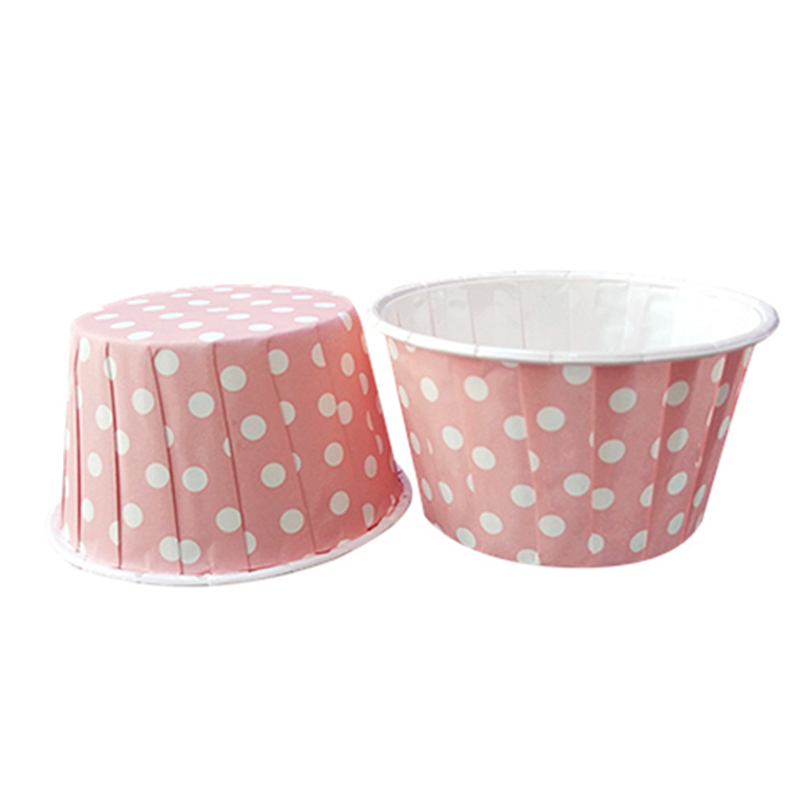 Ensemble de gobelets à gâteau en papier enduit à bord roulé, grands/petits, à muffin de dessin animé, gobelets résistants aux hautes températures, 100 pièces/ensemble