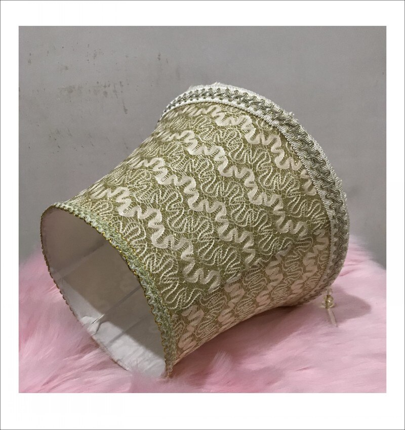 30cm e27 art deco lampskärmar för bordslampor mönster spets gyllene tyg rund lampskärm modern stil lampskydd för lampa