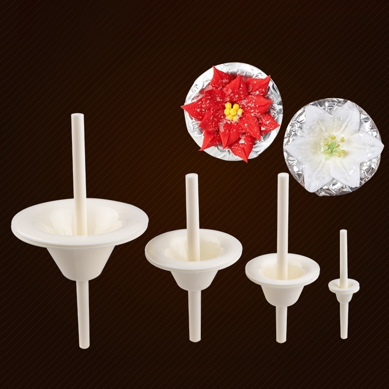 8 stks/set Plastic Lelie Bloem Nail Cup Set Voor Sugarcraft Cake Decorating cake decorating tip sets