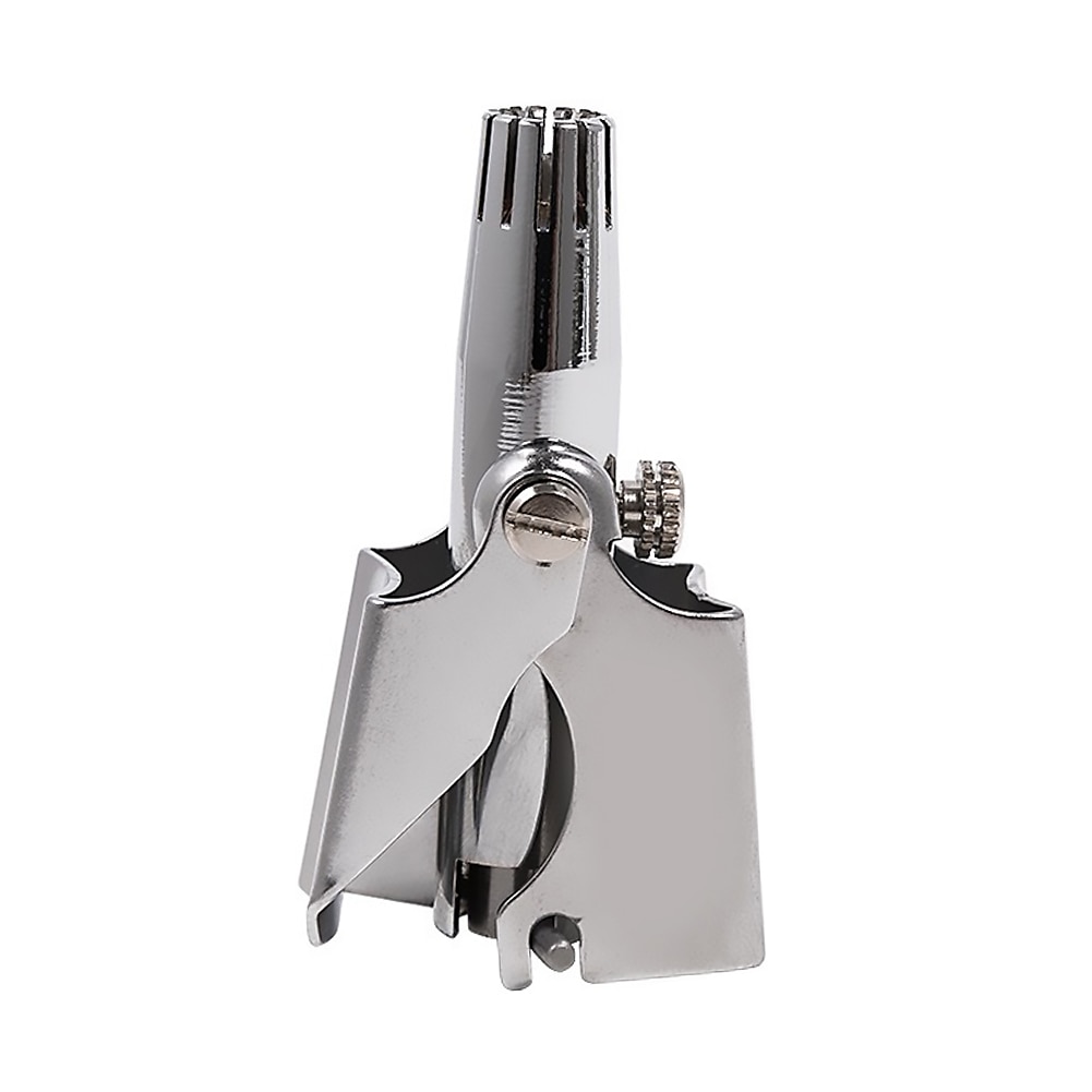 Tondeuse à cheveux manuelle en acier inoxydable pour raser les cheveux des oreilles du nez