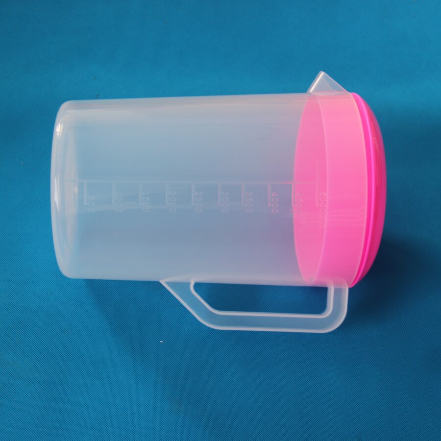 5000ml 5Litre PVC Measuring Plastic Transparent Graduated Beaker Plastic Beaker with handle