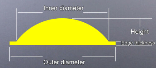 Lente de condensación asférica para proyector, lente de vidrio óptico Plano-convexo, 17mm y 28mm