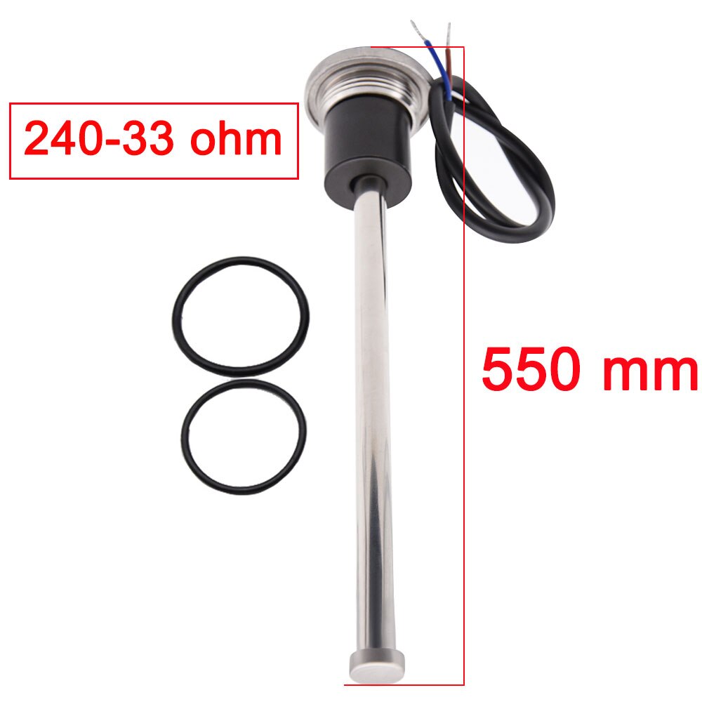 150mm ~ 600mm Oil Liquid Tank Fuel Water Level Sensor Gauge 12V with 0~190 ohm 240~33 ohm fuel Sending Unit Float switch: 550mm 240-33ohm