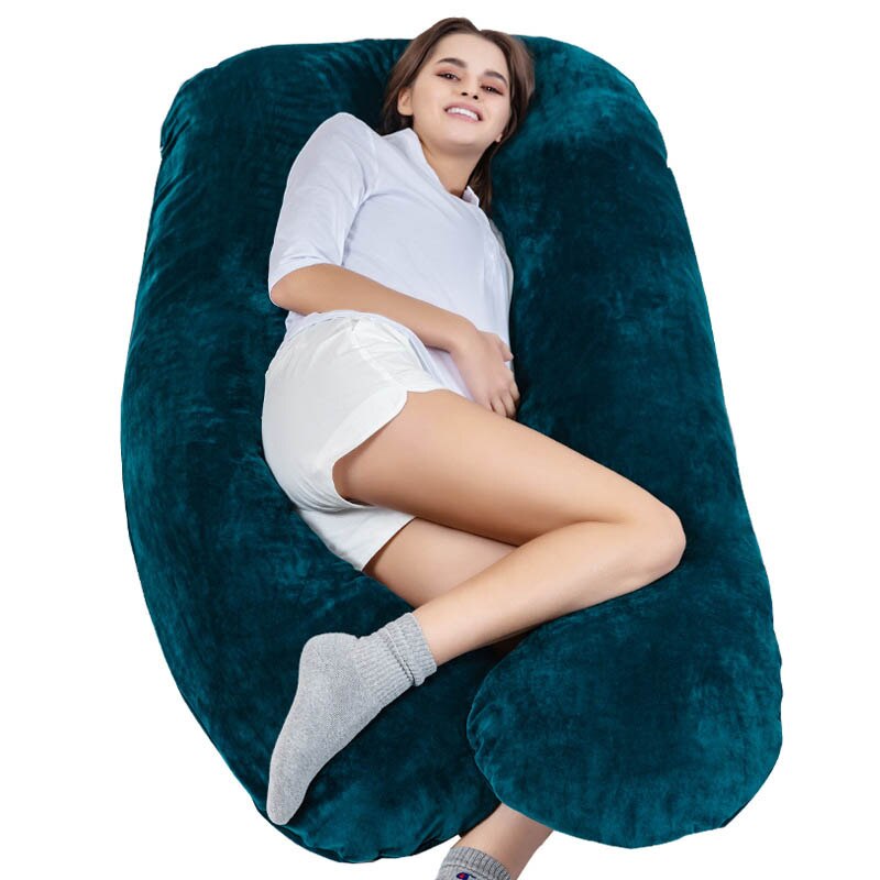 Tours complets Dos Ventre Coussin Protecteur pour Femmes De Maternité Oreiller de Lit Velours Dormeurs Latéraux Coussin Abdominal Future Maman Oreiller