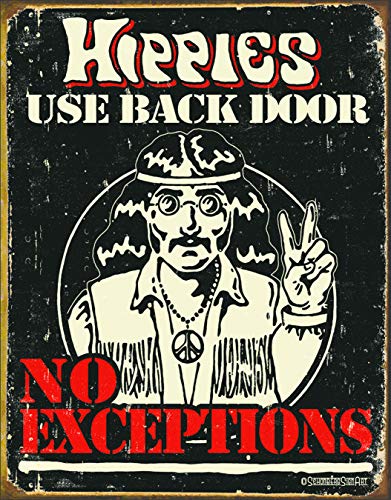 Entreprises désespérées Schonberg-poisson nu montrez vos Bobbers plaque en étain, 12.5 "l x 16" H: Hippies