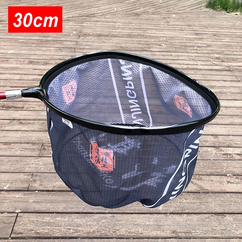 Alumiiniseoksesta valmistetut kalastusverkot kevyet hiilikuituiset kokoontaitettavat kalastustyökalut verkko reiän syvyys kokoontaitettava lasku uppoverkko 35cm 40cm x157g: Muotoiltu dippi 30cm