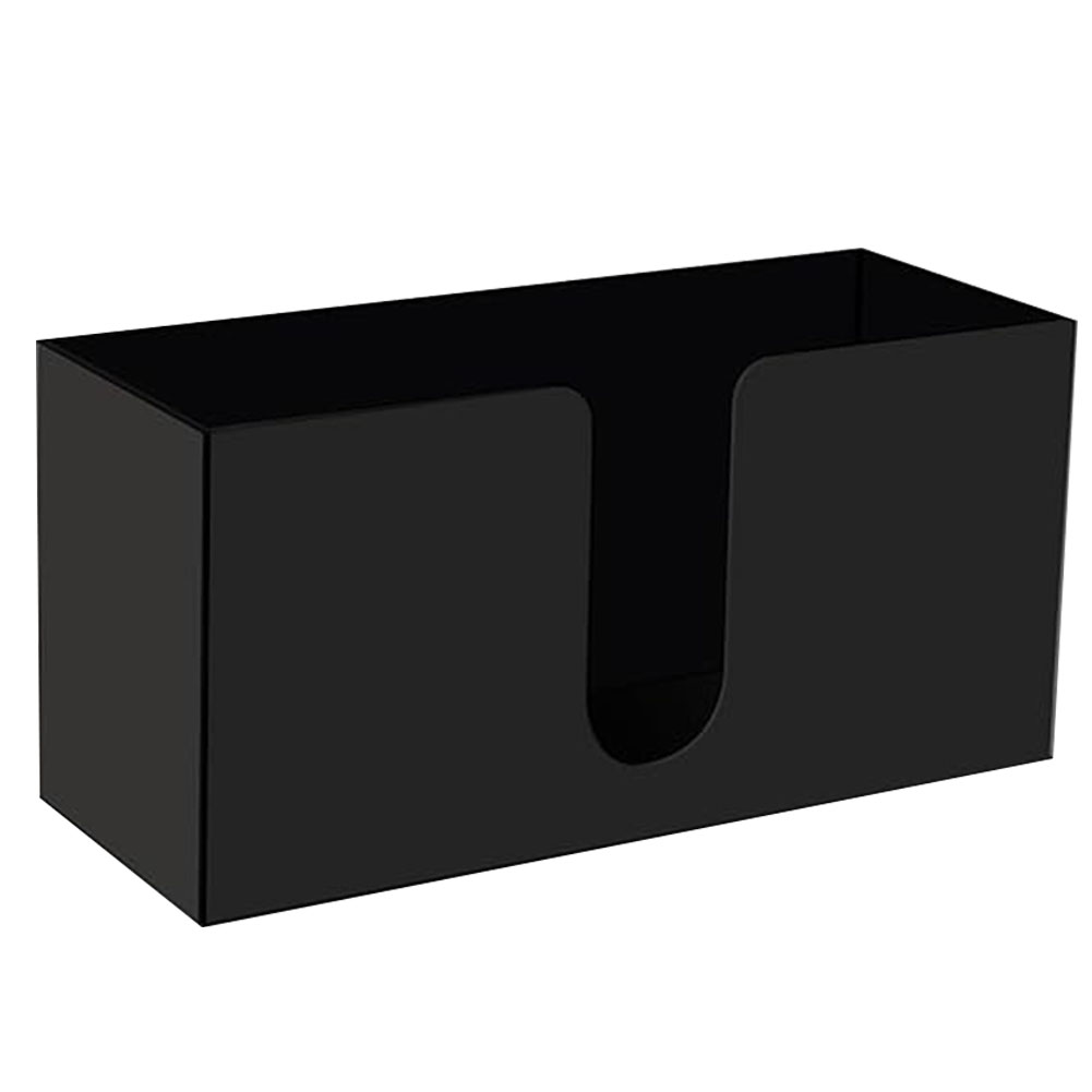Countertop Paper Towel Dispenser Folded Napkin Dispenser Space Saving Tissue Dispenser Simple for Z Fold C Fold Multi-fold Paper: black