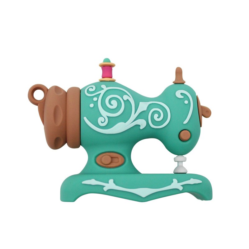 Naaimachine Usb Flash Drive 64Gb 32Gb 16Gb Mooie Cartoon Schaar Pendrive 8Gb 4Gb Mini U Disk Usb 2.0 Memory Stick: 64GB / Sewing machine