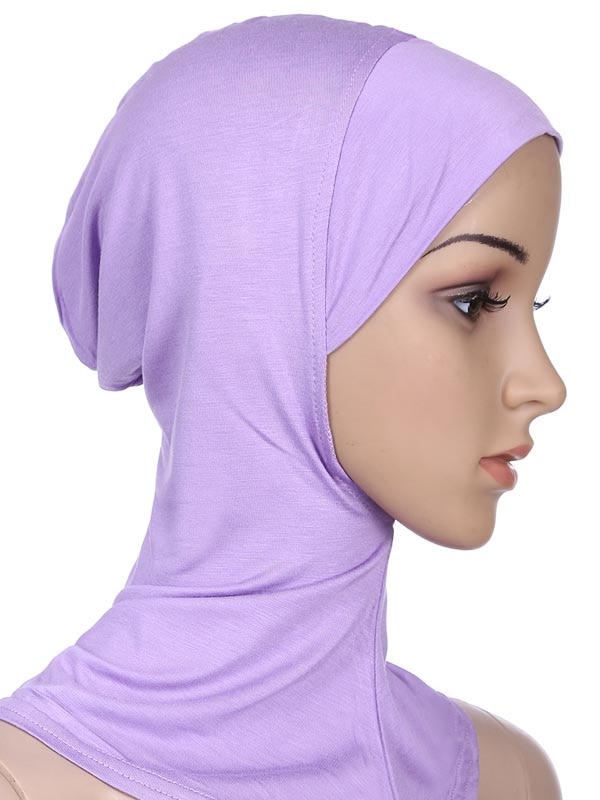Weiche Unter Schal Hut Kappe Knochen Motorhaube Hijab Islamischen Kopf Tragen Hals Volle Abdeckung Innere Moslemische Dame Elastische Ninja Frauen headwear Caps: 12 Lavender