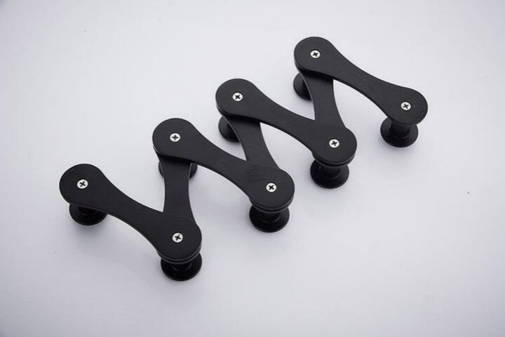 Black Accordion Coat Rail Towel Hooks Robe Hooks Expandable Hat Cap Rail Rack Hanger, Shape Adjustable and Changable, Aluminum,