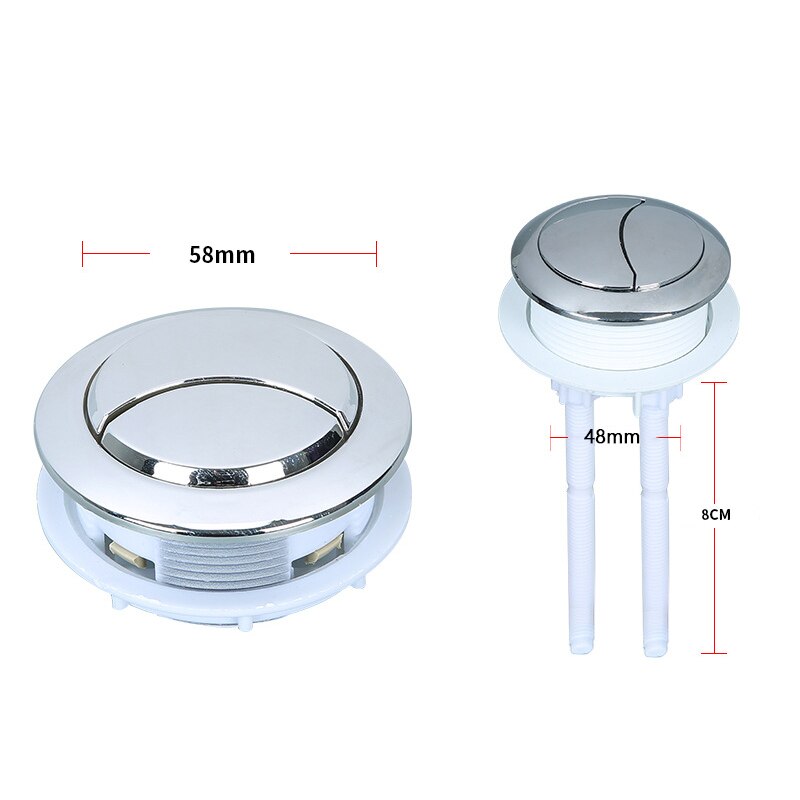 Universal Round Toilet Button Toilet Cistern Flush Switch Old Style Pump Single Double Button Accessories: 02