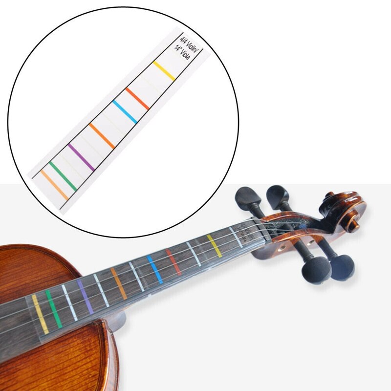 4/4 violino fretboard adesivo fingerboard marcador violino aprender nota gráfico fita 2pcs