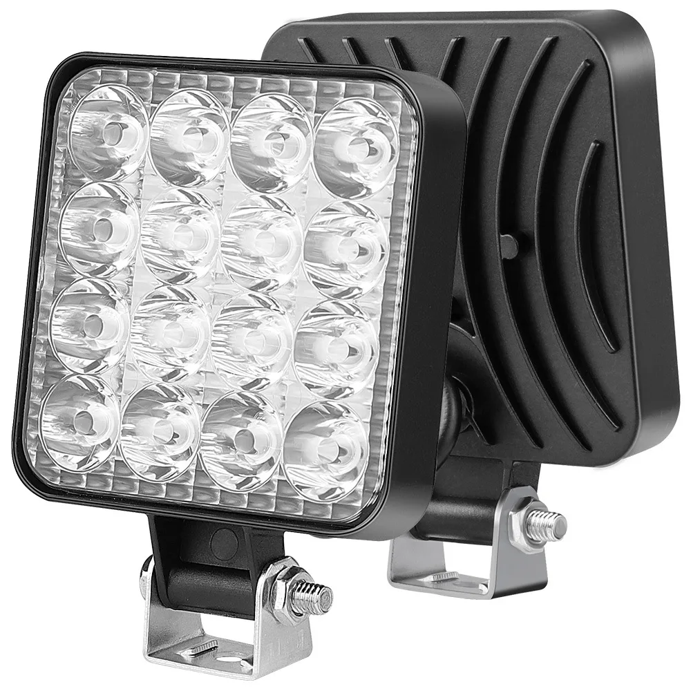 48w 16 . led højintensitets støvtæt arbejdslygte spotlight lastbil offroad traktor  ip65 stk. vandtæt 1200lm 12v 24v led arbejdslygte: Militærgrøn