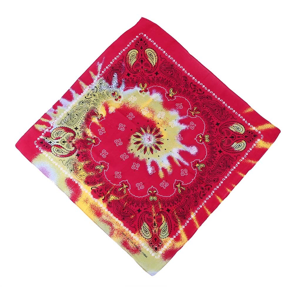 Unisex hip hop svart bandana huvudbonad hårband hals halsduk handled omslag fyrkantiga halsdukar tryck näsduk: Flerfärgad