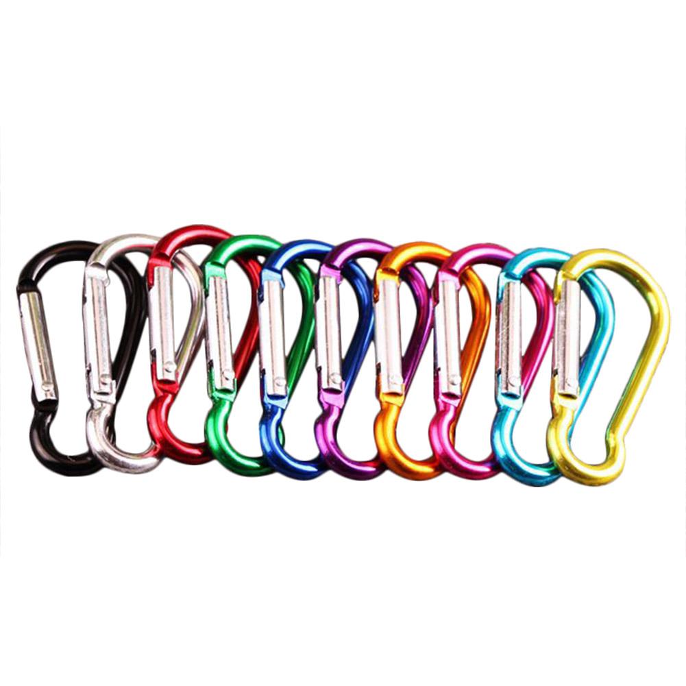 20Pcs Aluminium Karabijnhaak Sleutelhanger Clip Outdoor Camping Sleutelhanger Karabijnhaak Water Fles Gesp Reizen Kit Klimmen Accessorie