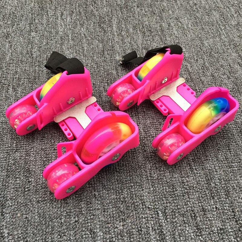 freundlicher Sport 4 Räder Rolle Beleuchtet Blinkende LED Räder Ferse Schlittschuh Rollen Rollschuhe Schuh Blinkende Rollschuh Schuhe freundlicher