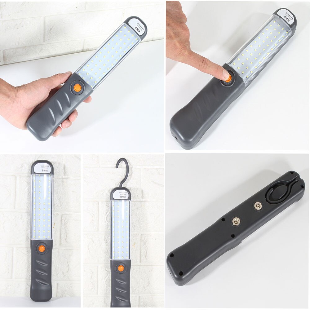 Luz LED portátil de trabajo, linterna de Camping potente, Lámpara de trabajo recargable con gancho magnético, luces de Camping de reparación impermeables