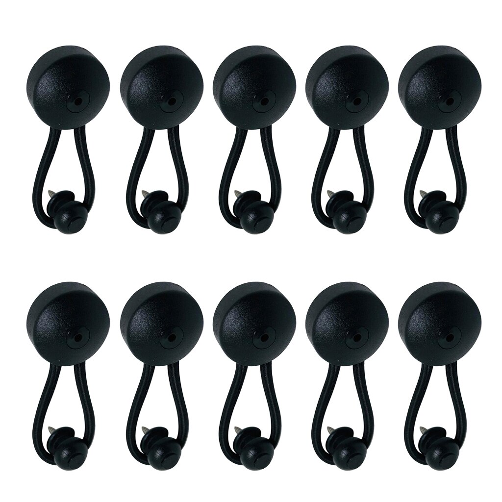 10 stk bungee chok snor clip loop loop båd lastbil tarp lærred med knop praktisk