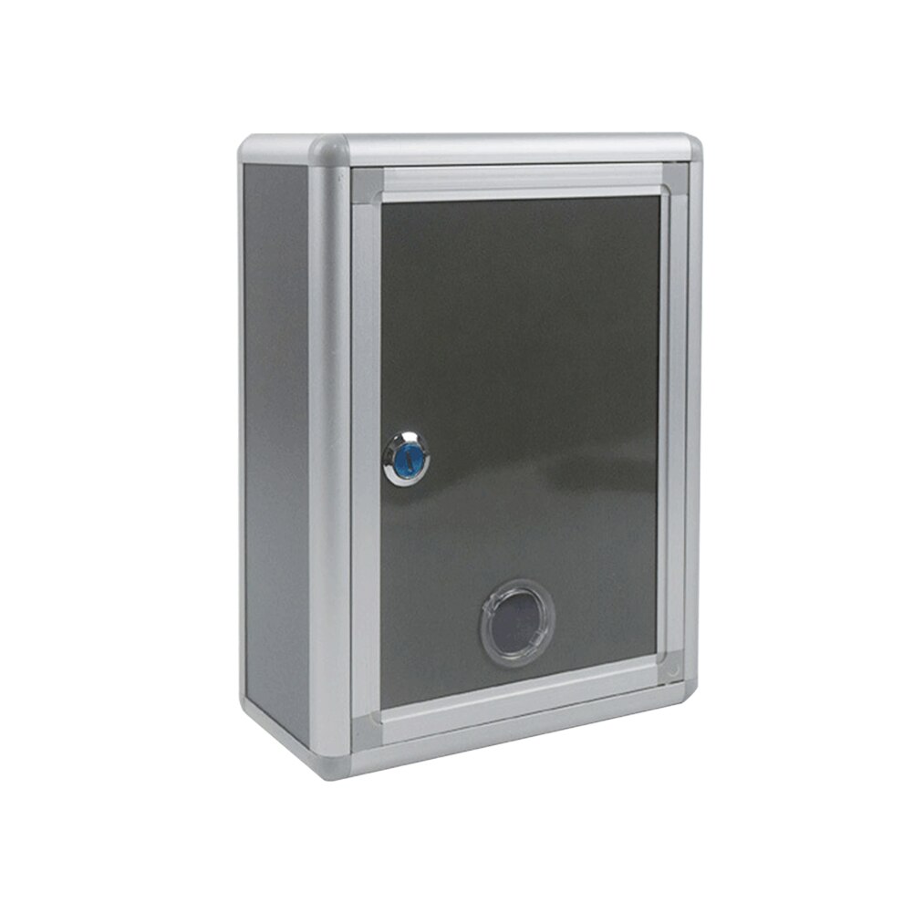 Post Box Garden Ornament Letter Wall Mounted Aluminum Alloy Silver Large Capacity Weatherproof Lockable Secure Home Outdoor