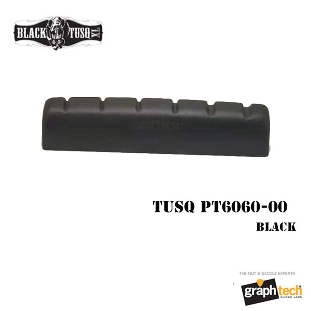 Graph Tech PT-6060-00 TUSQ XL 1/4&quot; 6-String Guitar Slotted Nut for EPI Style Guitar Accessories Ivory Black
