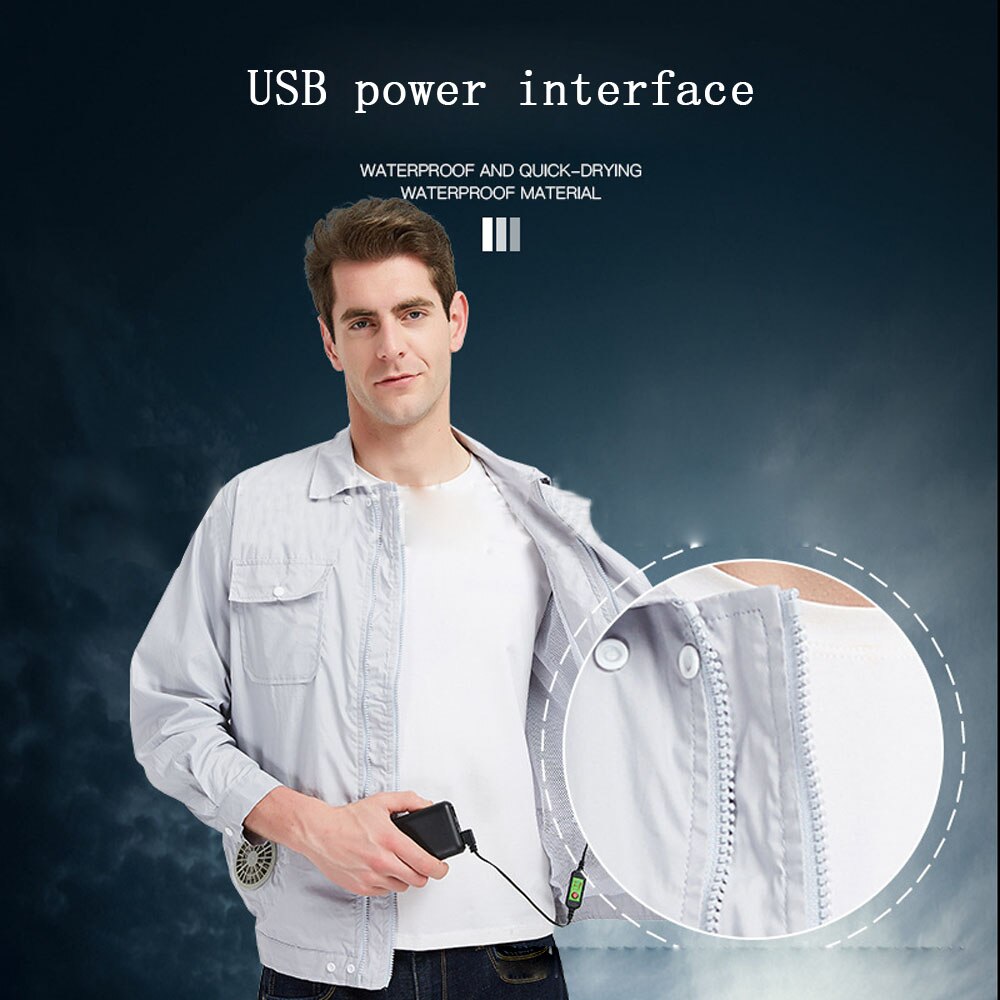 heat prevention work cloth Summer cooling air conditioning clothing with fan cooling clothing men quick drying adjustable size