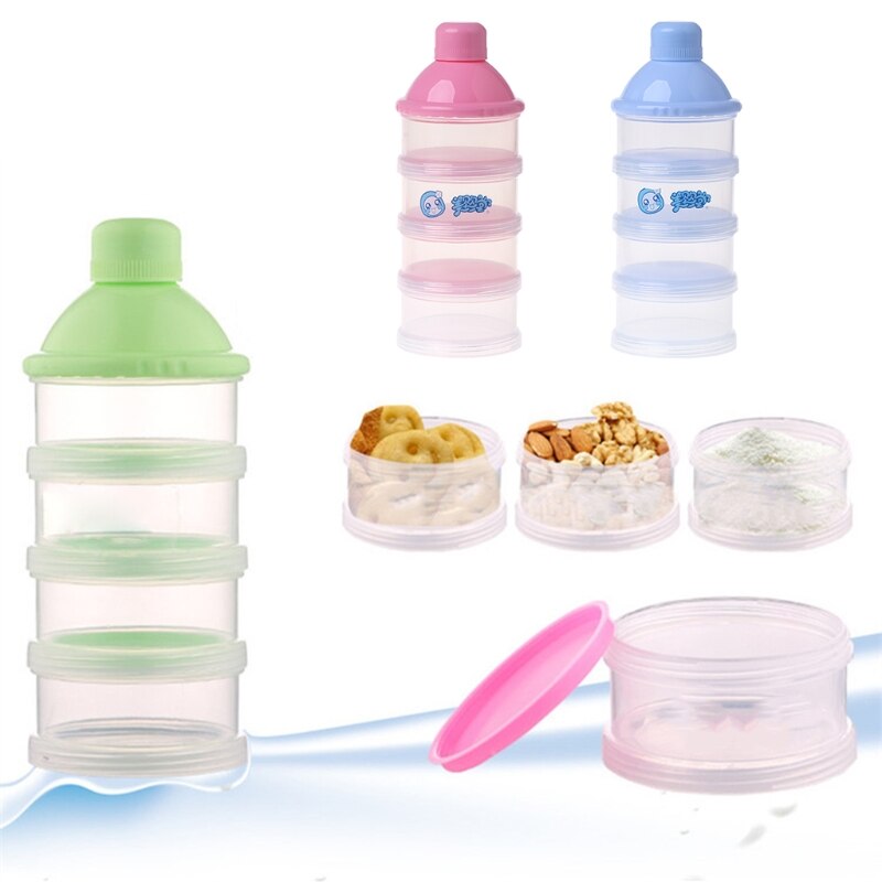 4 schicht Karikatur Milch Pulver lagerung Baby Milch Pulver Container Tragbare Formel Lebensmittel Lagerung Spender 4 Schicht Machen hoch