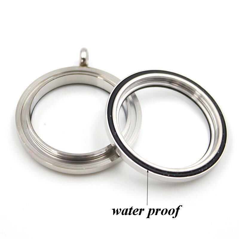 Top 20mm 25mm 30mm Waterproof Screw 316L Stainless Steel Floating Locket Pendant