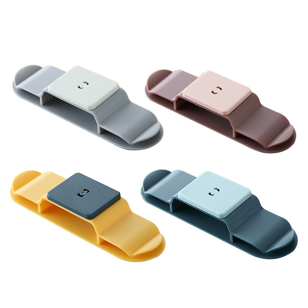 Zelfklevende Muur Gemonteerd Stopcontact Hanger Holder Usb Data Kabel Winder Draad Plug Organizer Haak