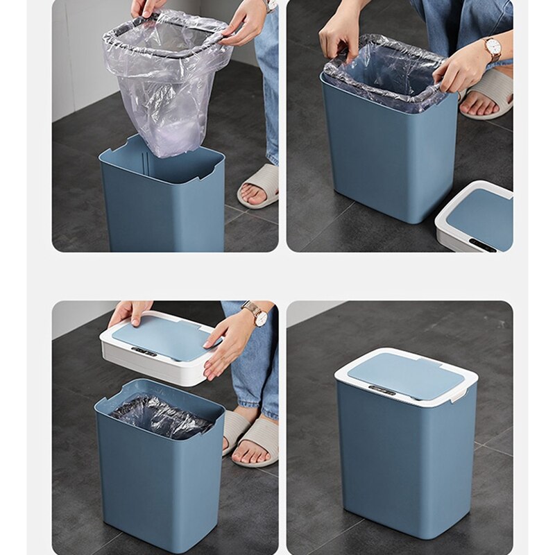 USB Automatic Sensor Dustbin Smart Sensor Trash Can Induction Waste Bin Eco-Friendly Dustbin Household Trash Bin