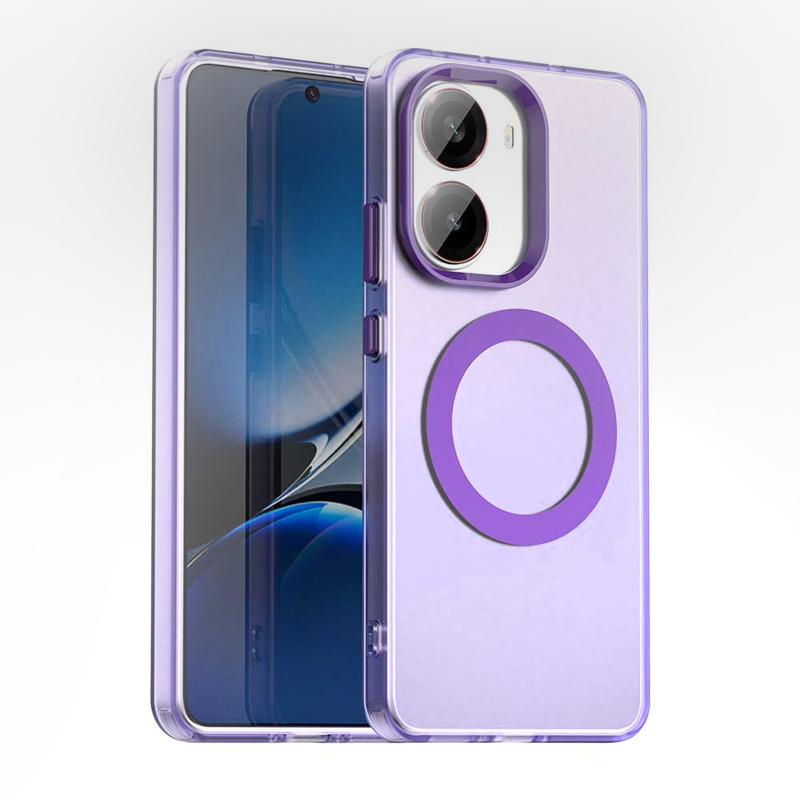 Matte Magnetic Back Cover For Xiaomi Poco X7 Pro 5G PC Soft Frame Magsafe Wireless Charging Case For Pocco Poko Little X7 X 7Pro: Claret