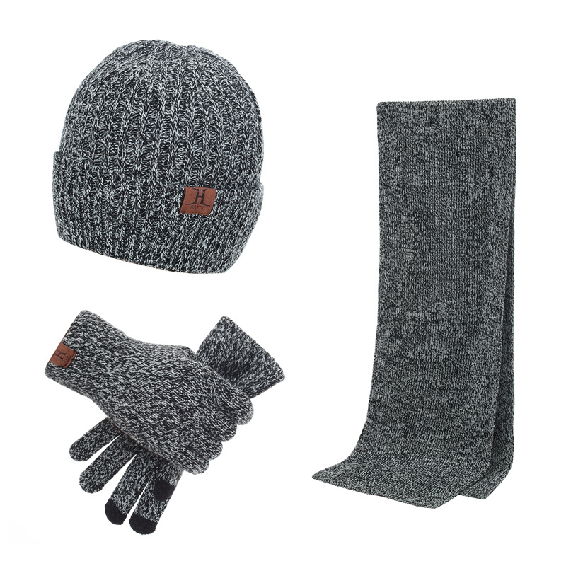 Conjunto de sombrero y bufanda y guantes para hombres, sombreros de Invierno de lujo y bufandas, guantes de lana, conjuntos de Gorros de niño Invierno: 3