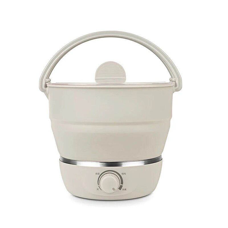 1L Folded Food grade Silicone slow cooker portable cooking pot Mini pot Travel electric cooker 3gear adjustment 100-240V