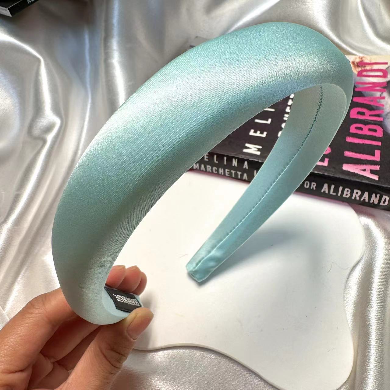 100% faixas de cabelo de seda amoreira esponja aros de cabelo para mulheres impressão geométrica melhores acessórios de cabelo moda artesanal