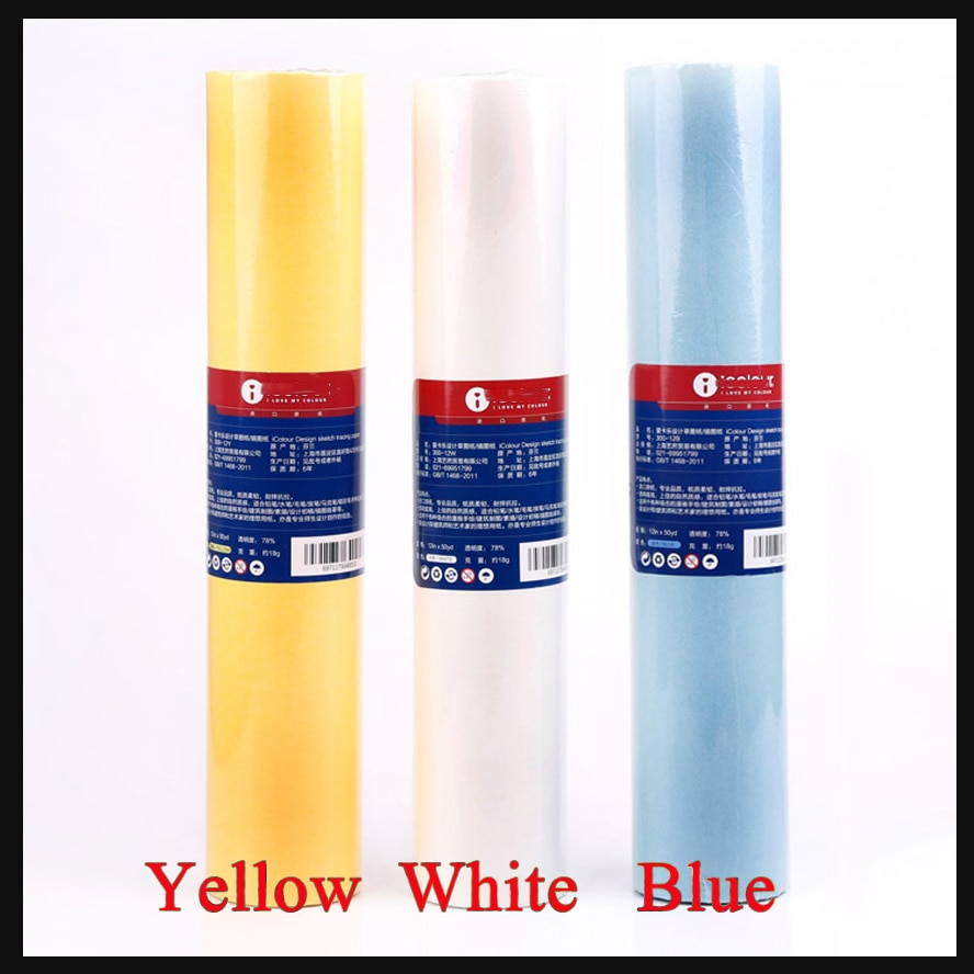 46m colorful Sketch Tracing Paper Sketches Preliminary Translucent Craft Copying Calligraphy Drawing Technical Paper