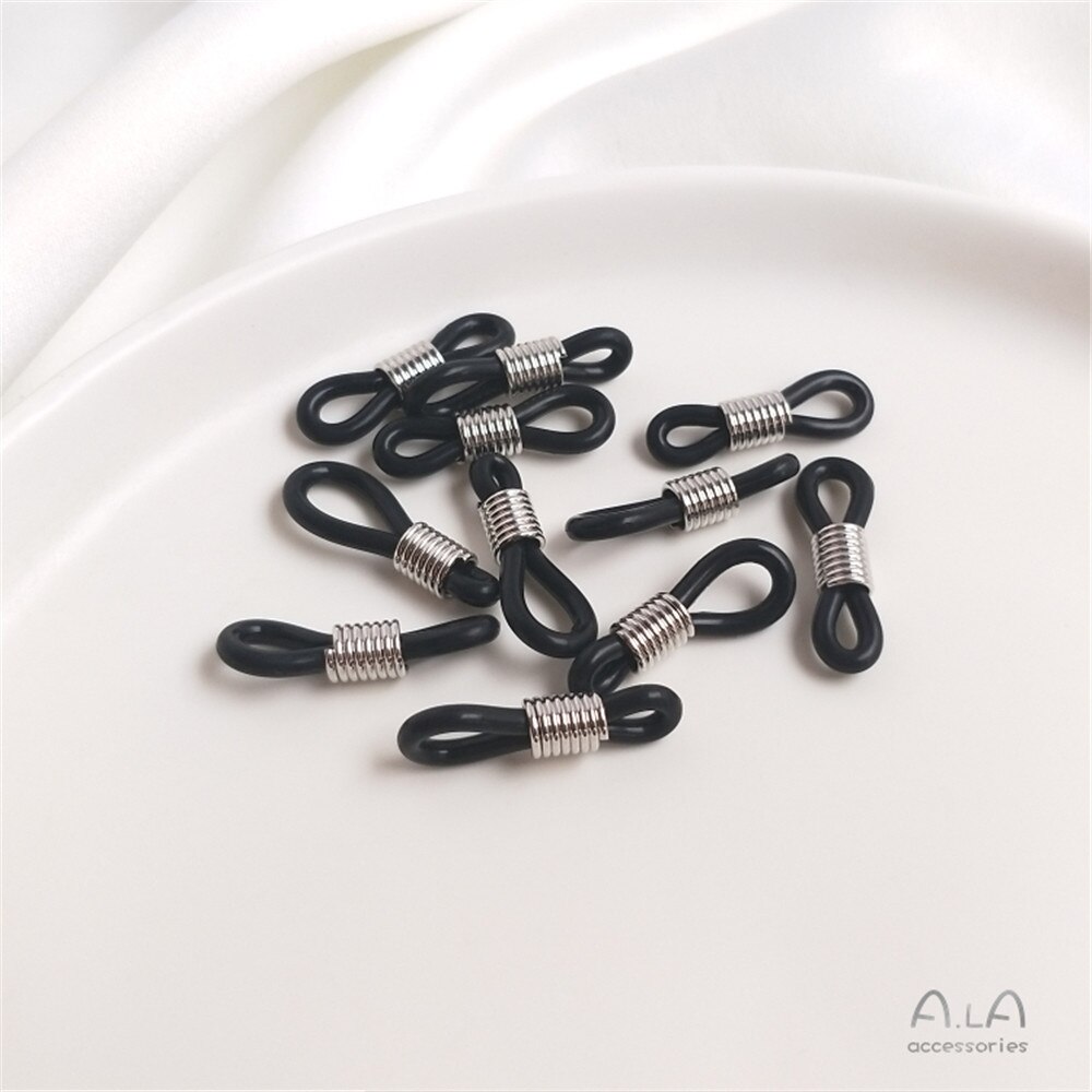 Koper Verguld Antislip Silicagel Ring 8 Knop Handmatige Diy Glazen Ketting Vrouwelijke Hals Touw Ketting Zonnebril accessoires