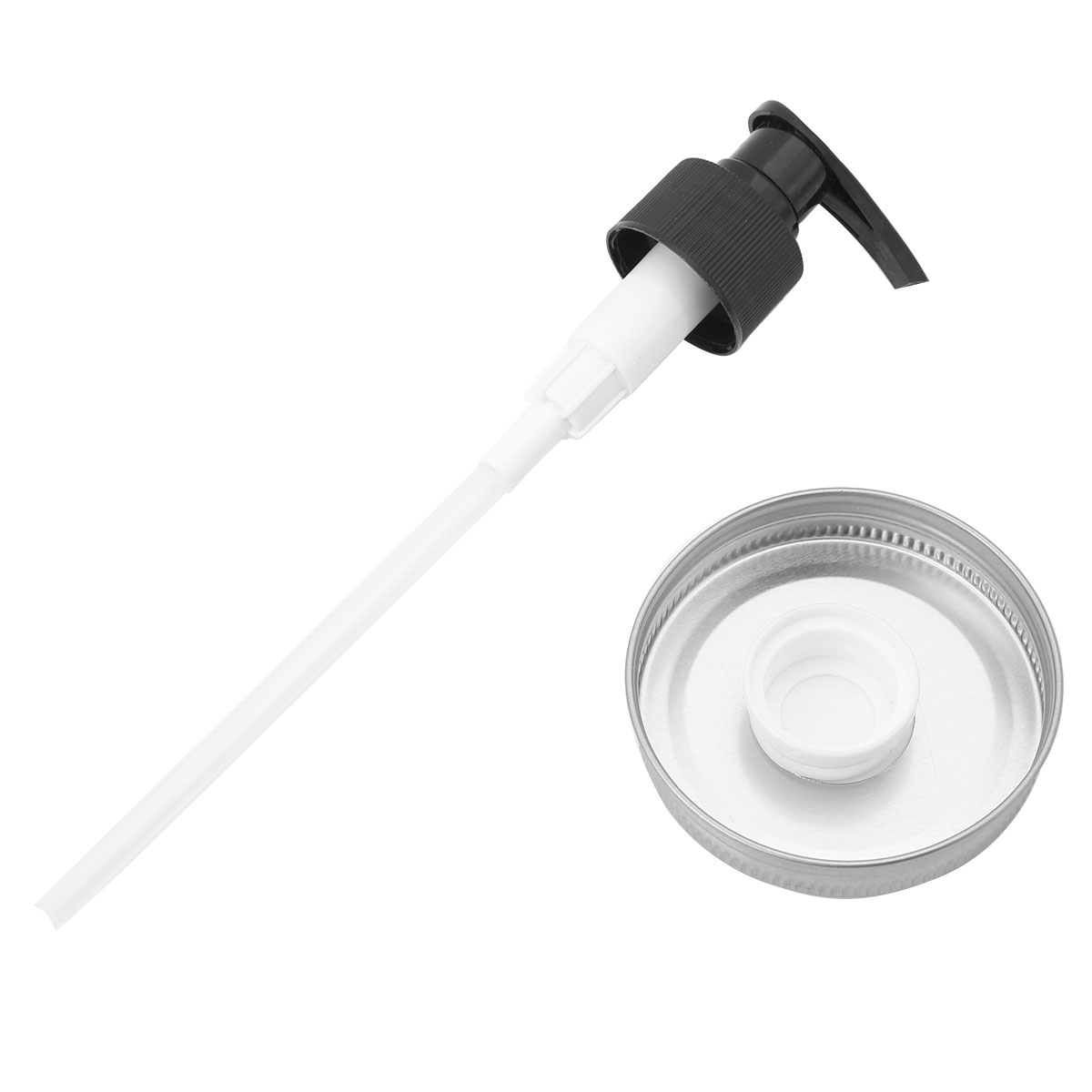 2 rustfrit stål sæbe lotion pumpe køkken badeværelse murer krukker væskeflasker konserves dispenser låg sæt presse dispensador værktøjer