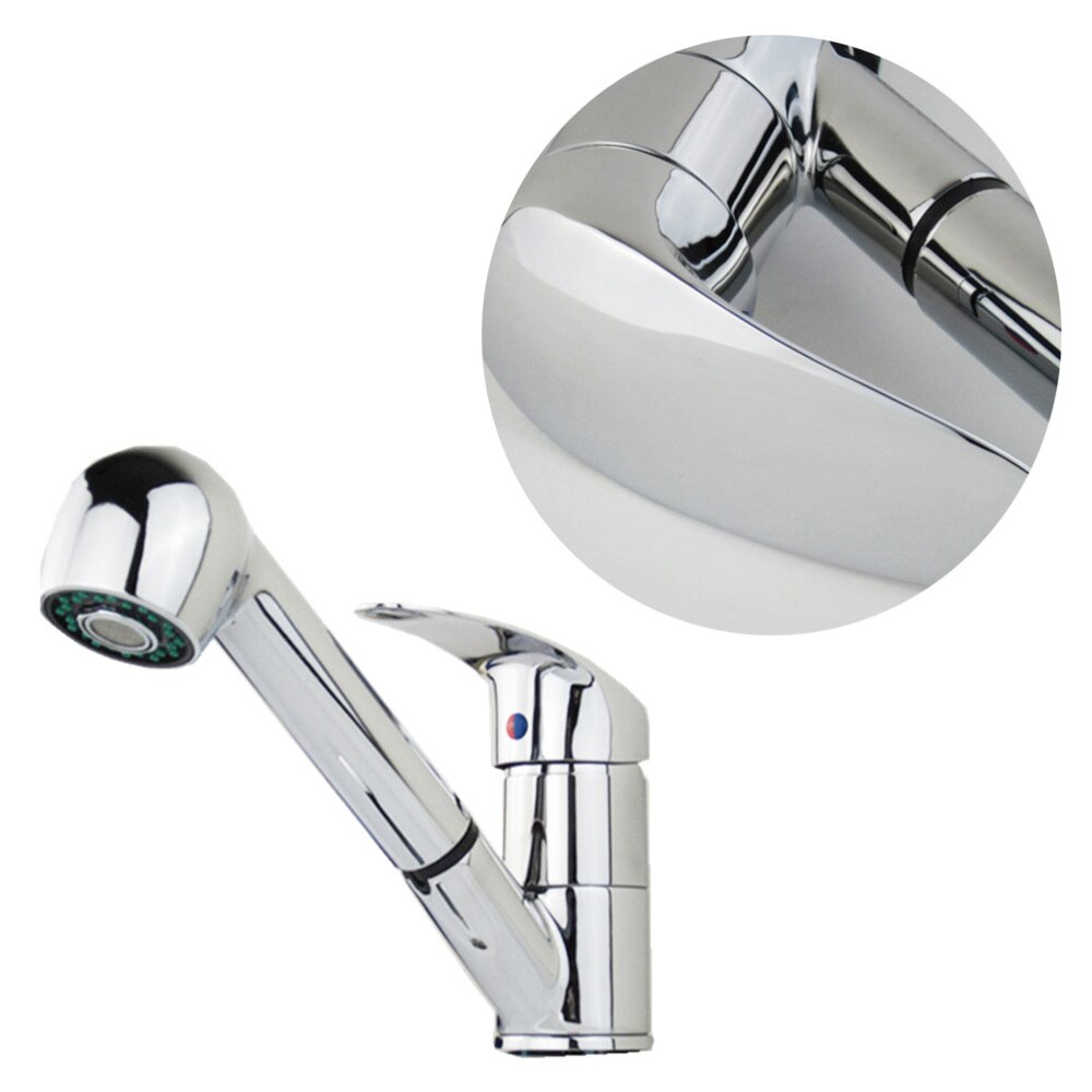 Copper Brushed Sink and Cold Water Single Lever Single Handle Out/Down Sprayer Rotating Copper Spring