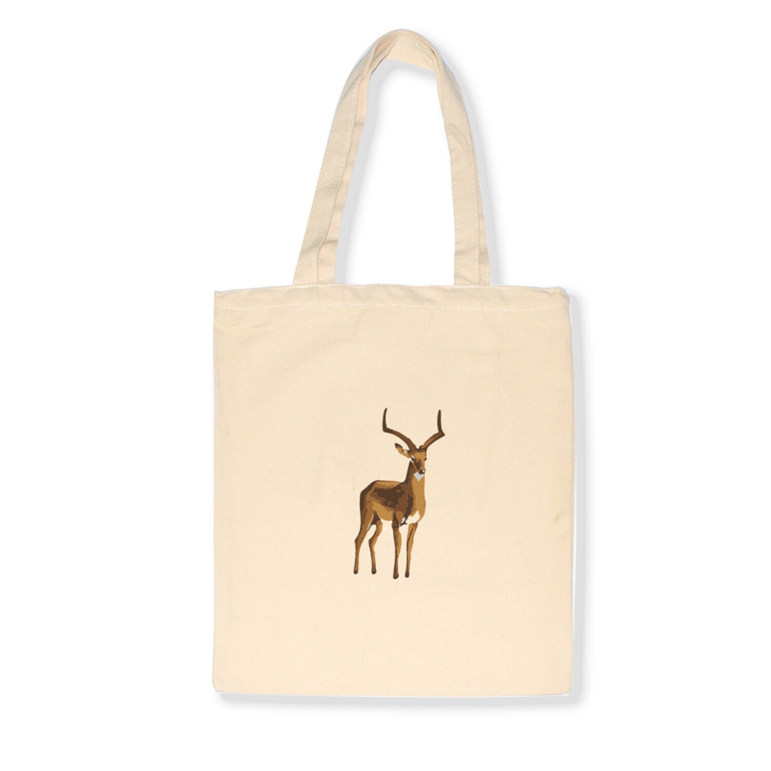 Herten Print Schilderen Boodschappentassen Canvas Opbergzakken Vrouwen Handtas Herbruikbare Vouwen Kruidenier Eco Tassen Literaire: B140BEIGE