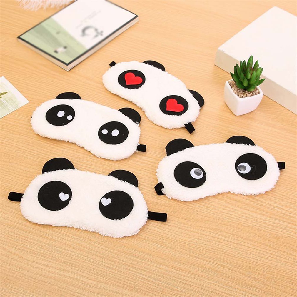 1PCS Nap Eye Shade Cartoon Blindfold Sleep Eyes Cover Travel Rest Patch Blinder Cute Panda Sleeping Eye Mask