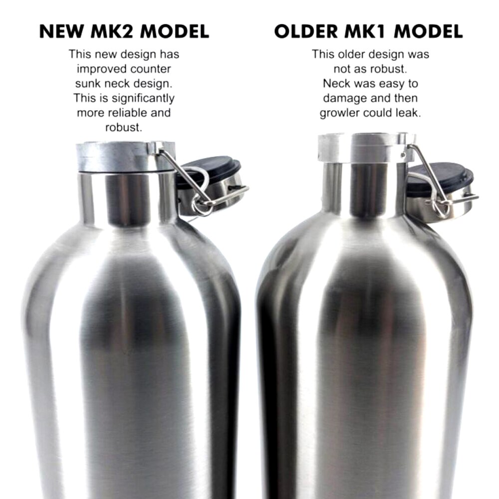 home brew 2L beer bottle ULTIMATE Vacuum Double Wall Insulated Beer Growler, 304 SS