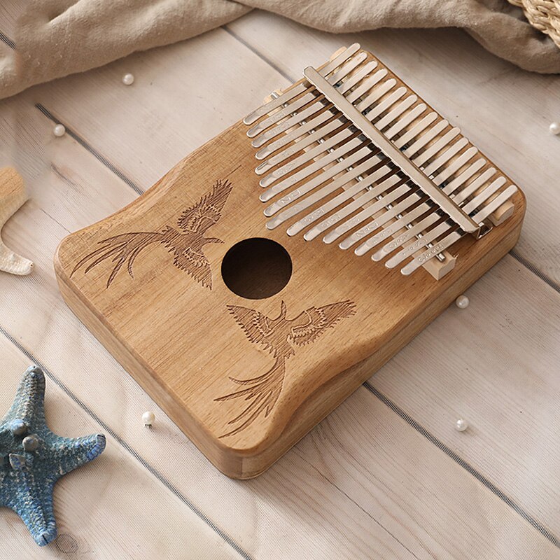 Kalimba-Piano portátil de 17 teclas, Piano de dedo de caoba de , 17 teclas, música, percusión de teclado: G wood phoenix