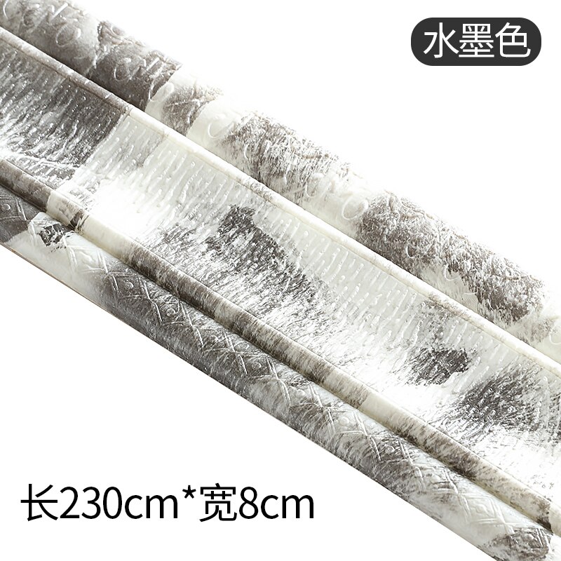 muebles de cocina salon wallpaper Frise murale adhesif Wall Border Paper Sticker cenefas adhesivas pared 3D: Dark Grey