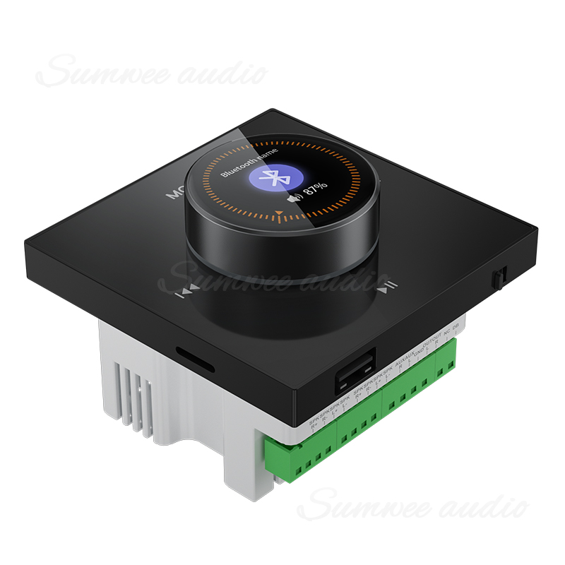 Mini Home Muziekspeler Bluetooth Achtergrondmuziekcontrolesysteem Audiopaneel Ingebouwde wandversterker FM U disk TF AUX afspelen