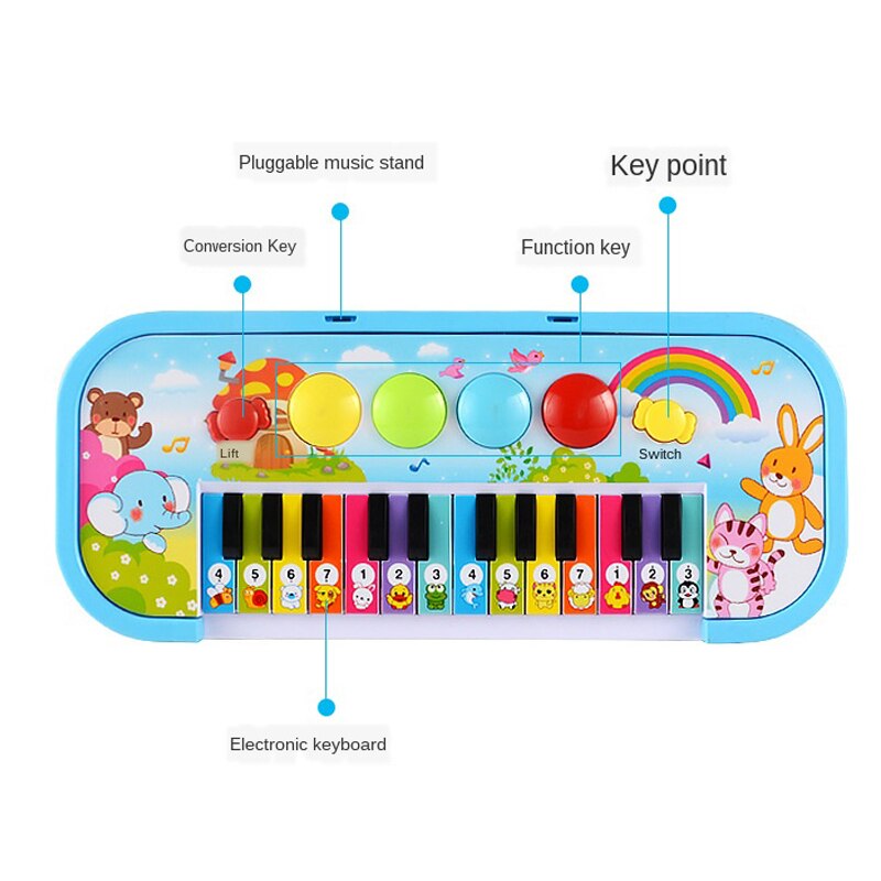 Instrumento Musical de juguete para Bebé y Niño, Piano de granja de animales, teclado electrónico infantil, juguetes educativos