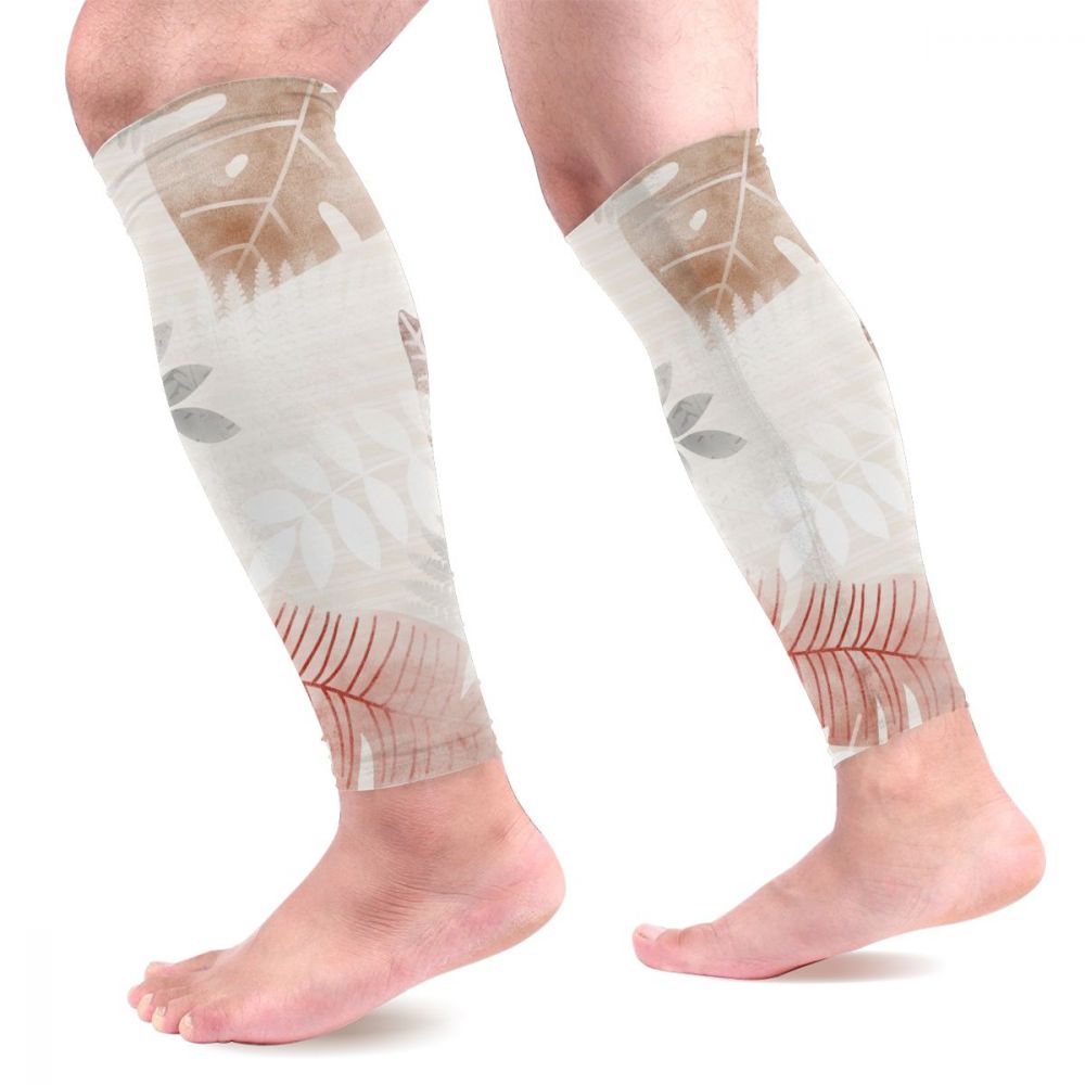 Sports Calf Protector Calf Leg Running Compression Sleeve Socks Shin Splint Support Brace Guard Printing Q007