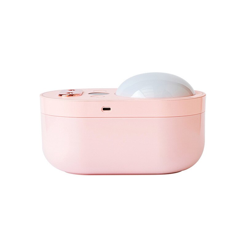 PTMJ-humidificador de aire de 1L, difusor de Aroma recargable con dos pulverizadores, proyección de luz nocturna, difusores de aceites esenciales, fabricante de vapor: PINK