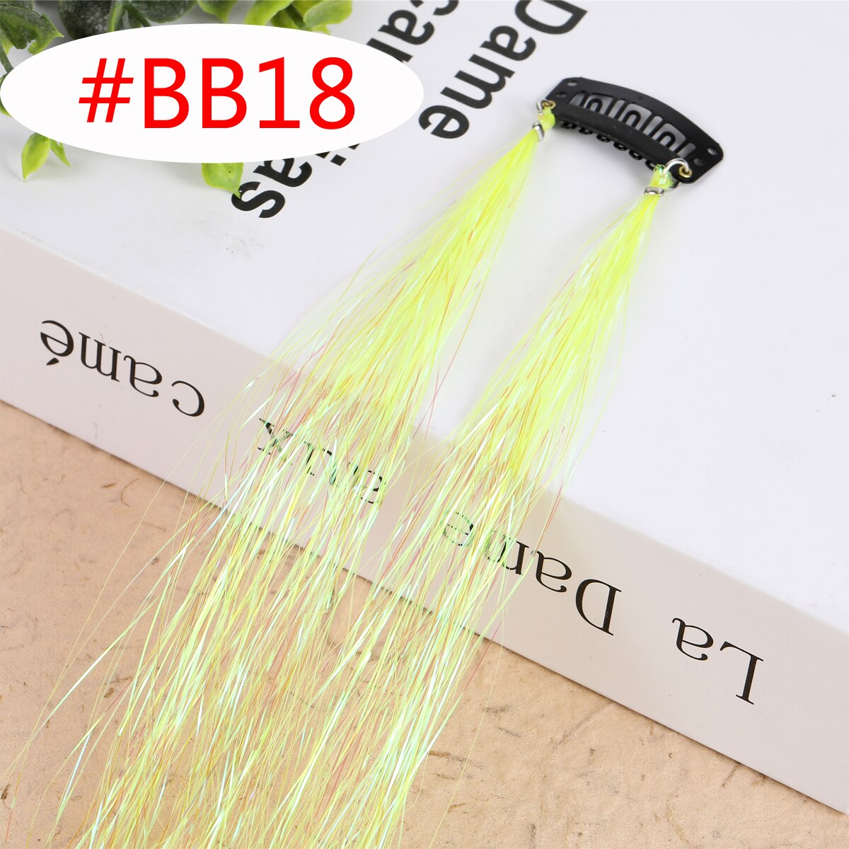 20 Colors Long Straight Hair Tinsel Bright Hair Extention Glitter Clip Hairpiece Sparkling Shiny Clip In Hair Tinsel Tools: 1pc colorBB18