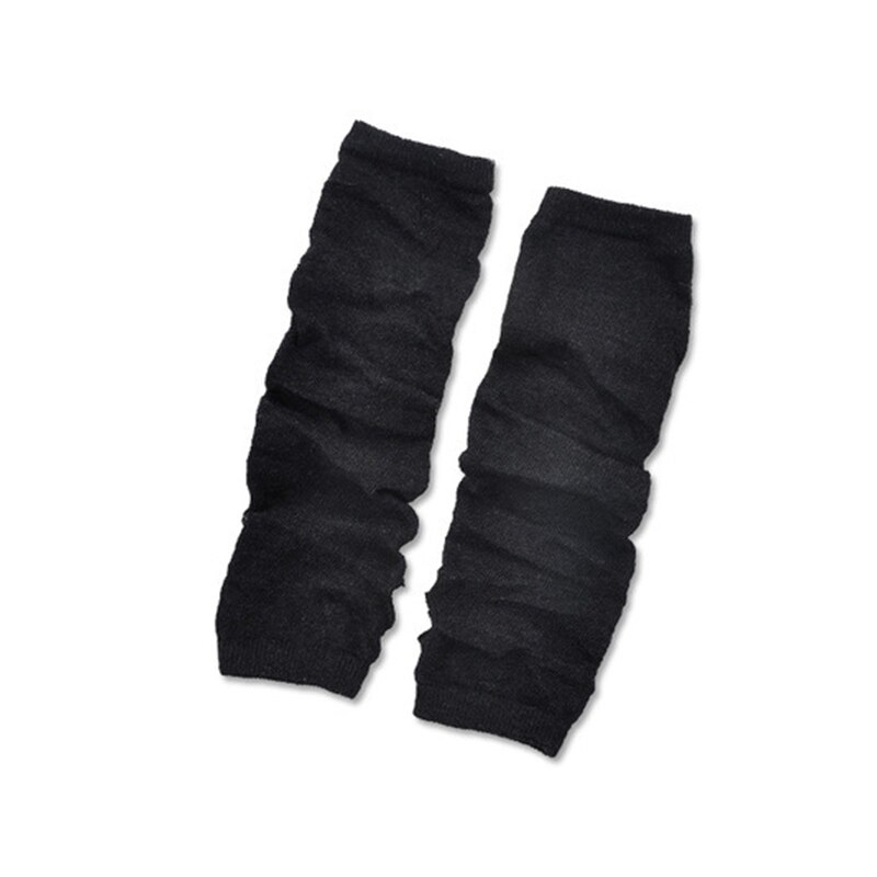 Gants longs unisexes sans doigts, Cosplay, Anime, gothique, chauffe-bras, en tricot, poignet, coude, mitaines, vêtements, accessoires: dark grey